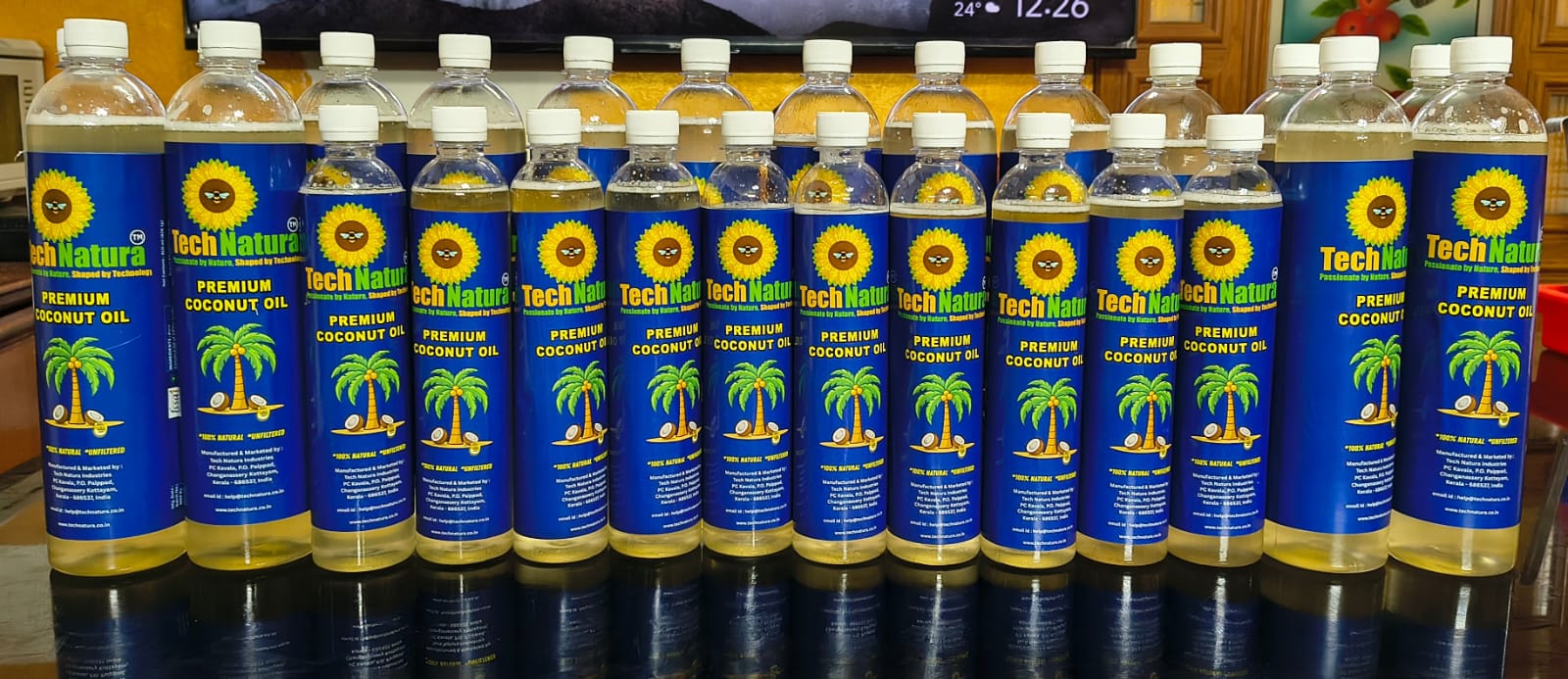 Tech Natura Premium Coconut Oil bottle range